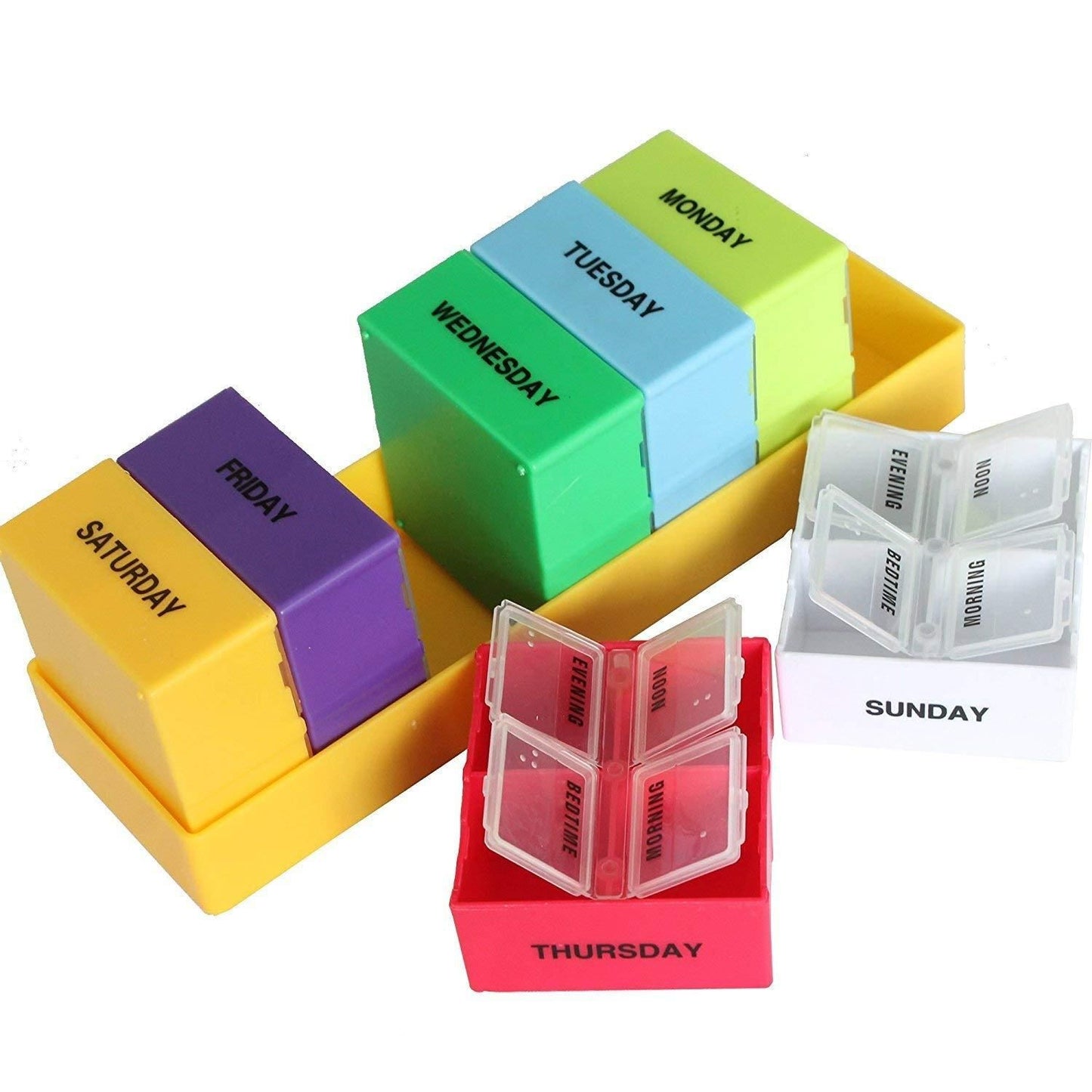 Pill Organizer Boxes Weekly Tablet Storage Container