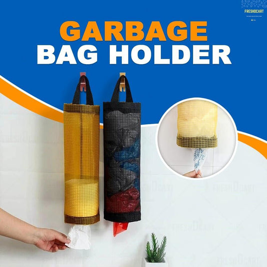 Plastic Bag Holder Foldable Breathable Hanging Trash Bags (Multicolor,Pack of 2)