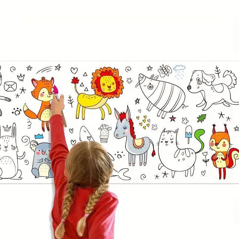 Children Drawing Roll | Blank Coloring Pages | Wall Floor DIY Painting Color Filling Paper