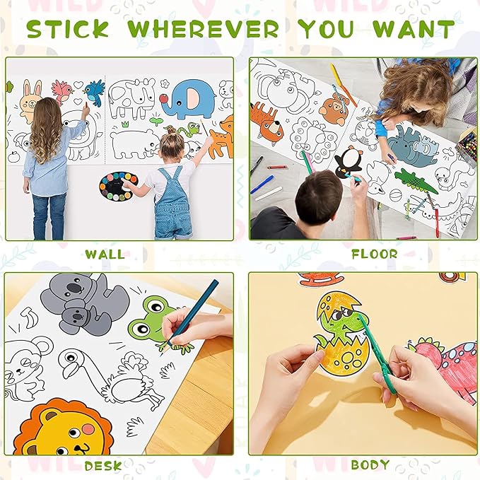 Children Drawing Roll | Blank Coloring Pages | Wall Floor DIY Painting Color Filling Paper