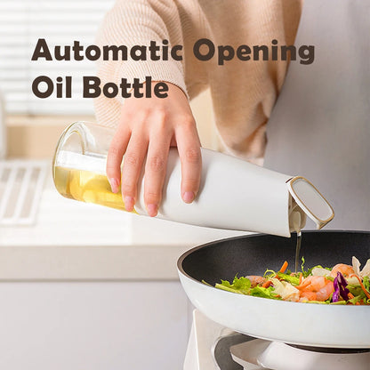 Oil Dispenser Bottle with Automatic Opening and Closing