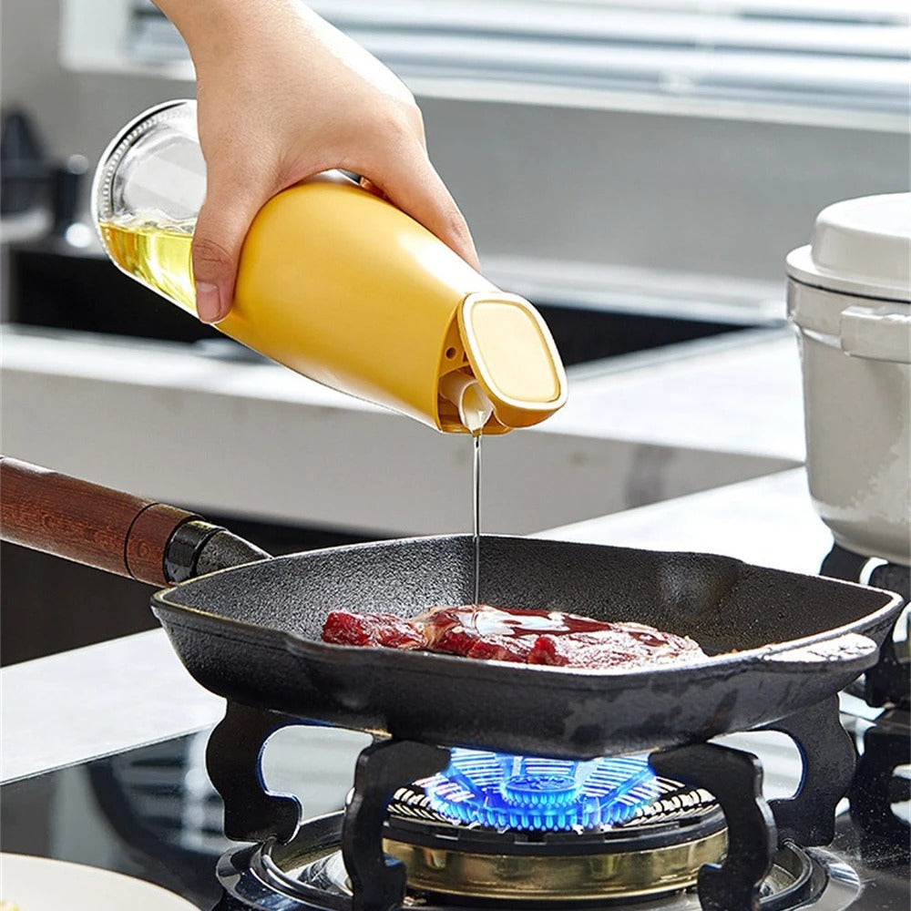 Oil Dispenser Bottle with Automatic Opening and Closing