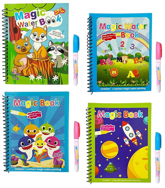 Reusable Magic Water Books(Pack of 4)