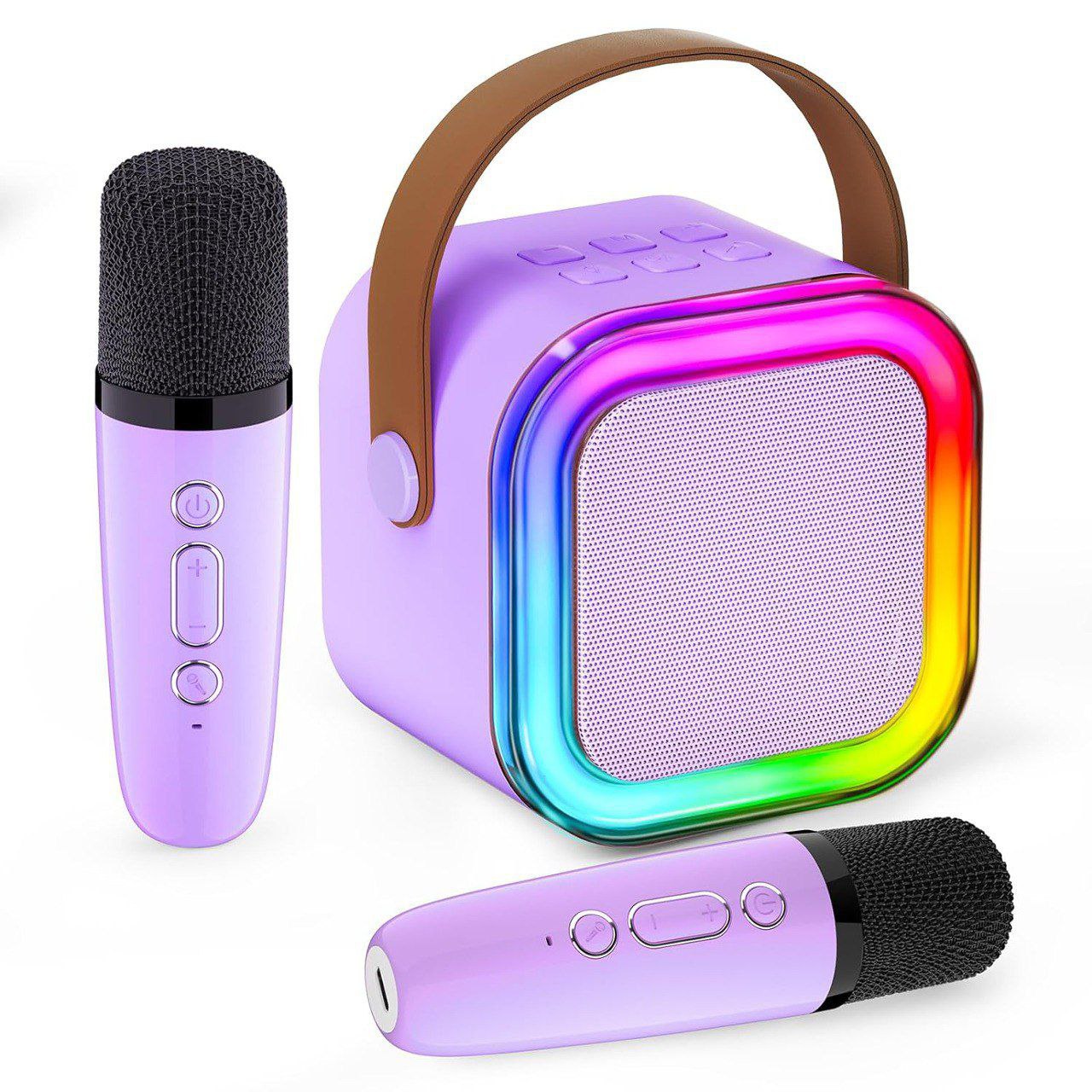 Mini Portable Karaoke Speaker With Dual Wireless Mic