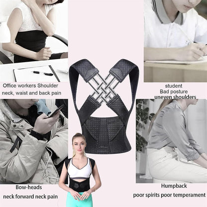 Adjustable Back Posture Corrector - Unisex Pain Relieve Belt